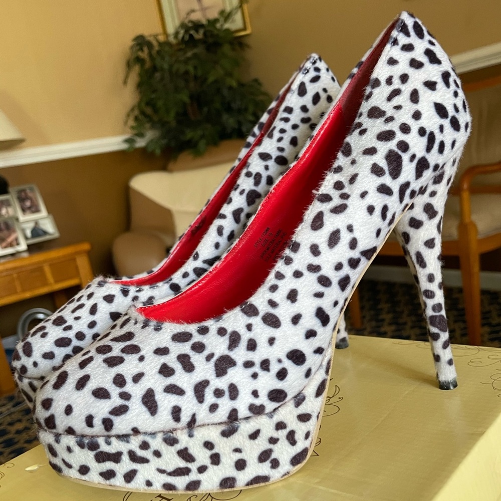 Charles Albert black and brown spotted shoes